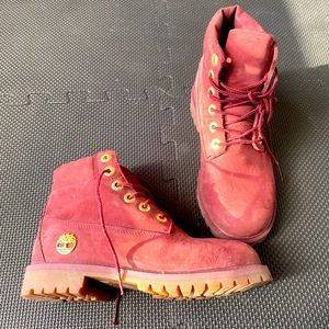 Limited Edition Burgundy Timberland Boots